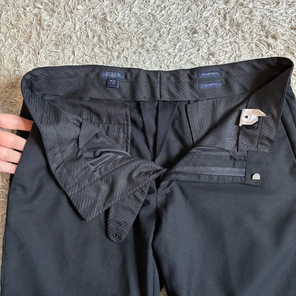 J. Crew Thompson Black Slim Fit Trouser pants 30x32